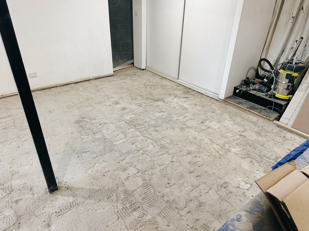 Cement screed removal — renovation, Hornsby